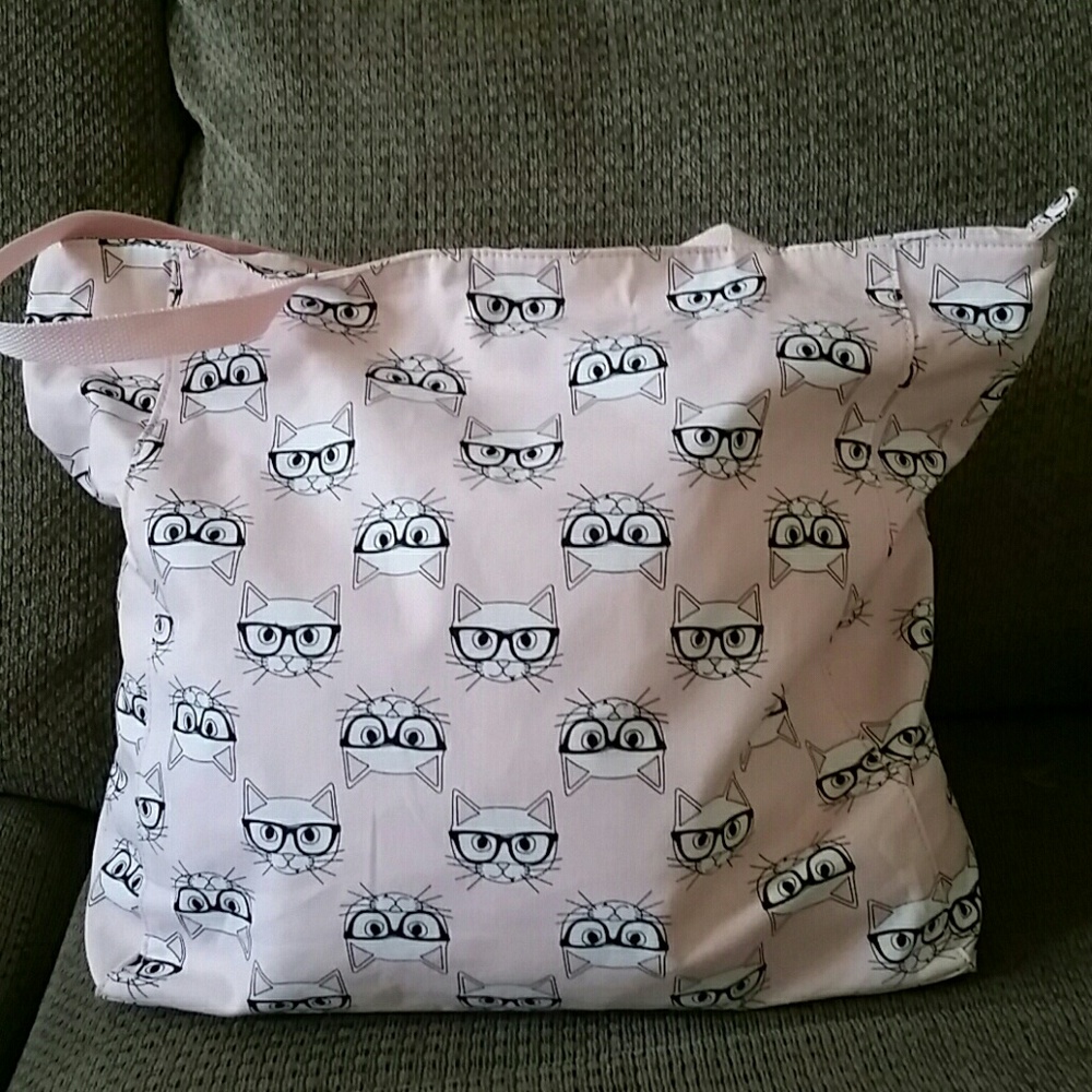A pink cat tote see pics more details